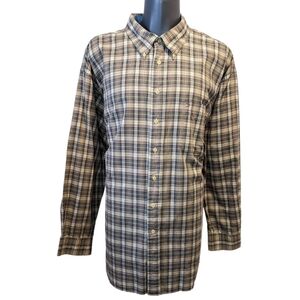 TOMMY Hilfiger tan plaid button down shirt 4XLT